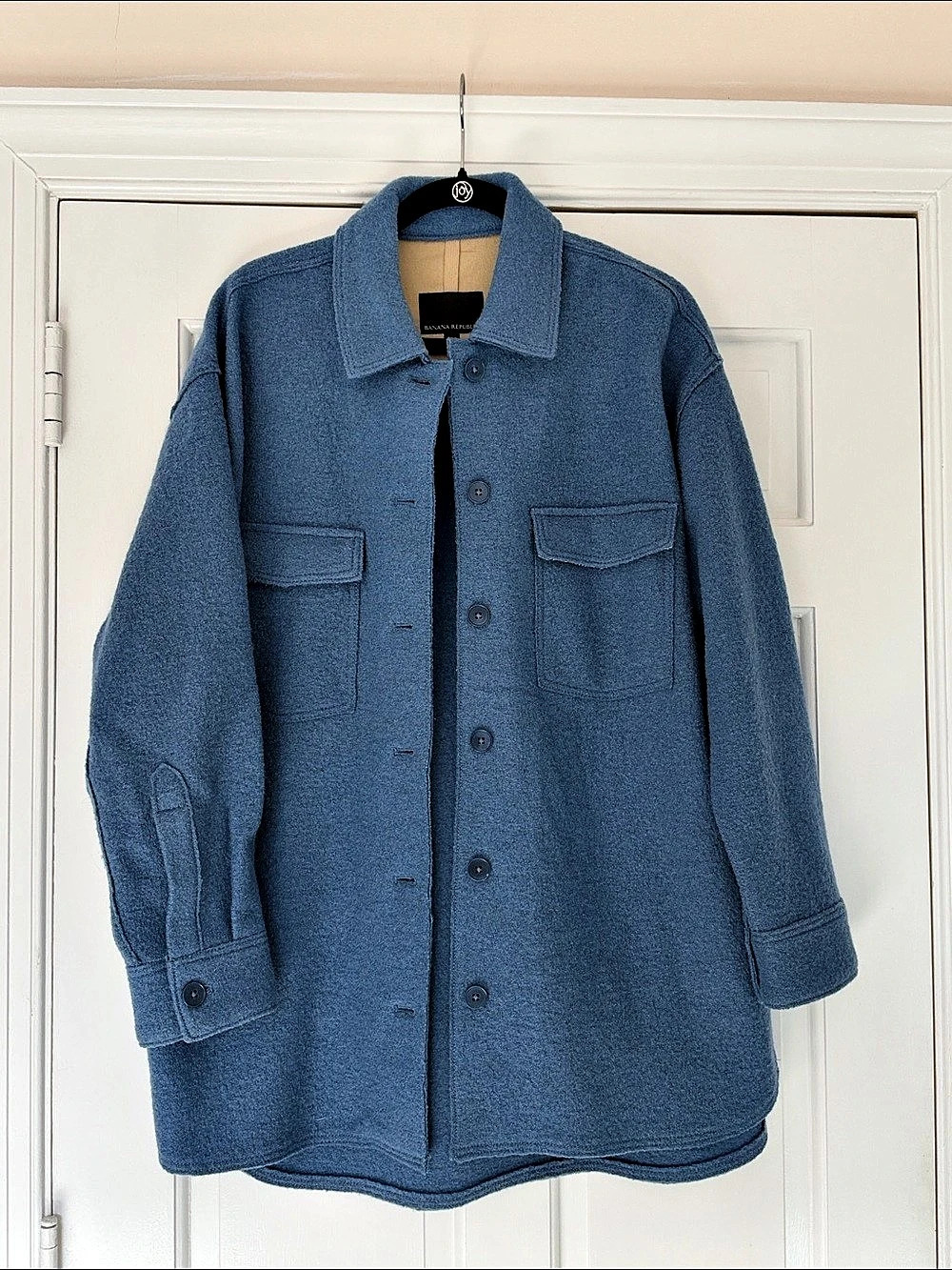 Banana Republic Blue Button-Front Jacket Size Medium